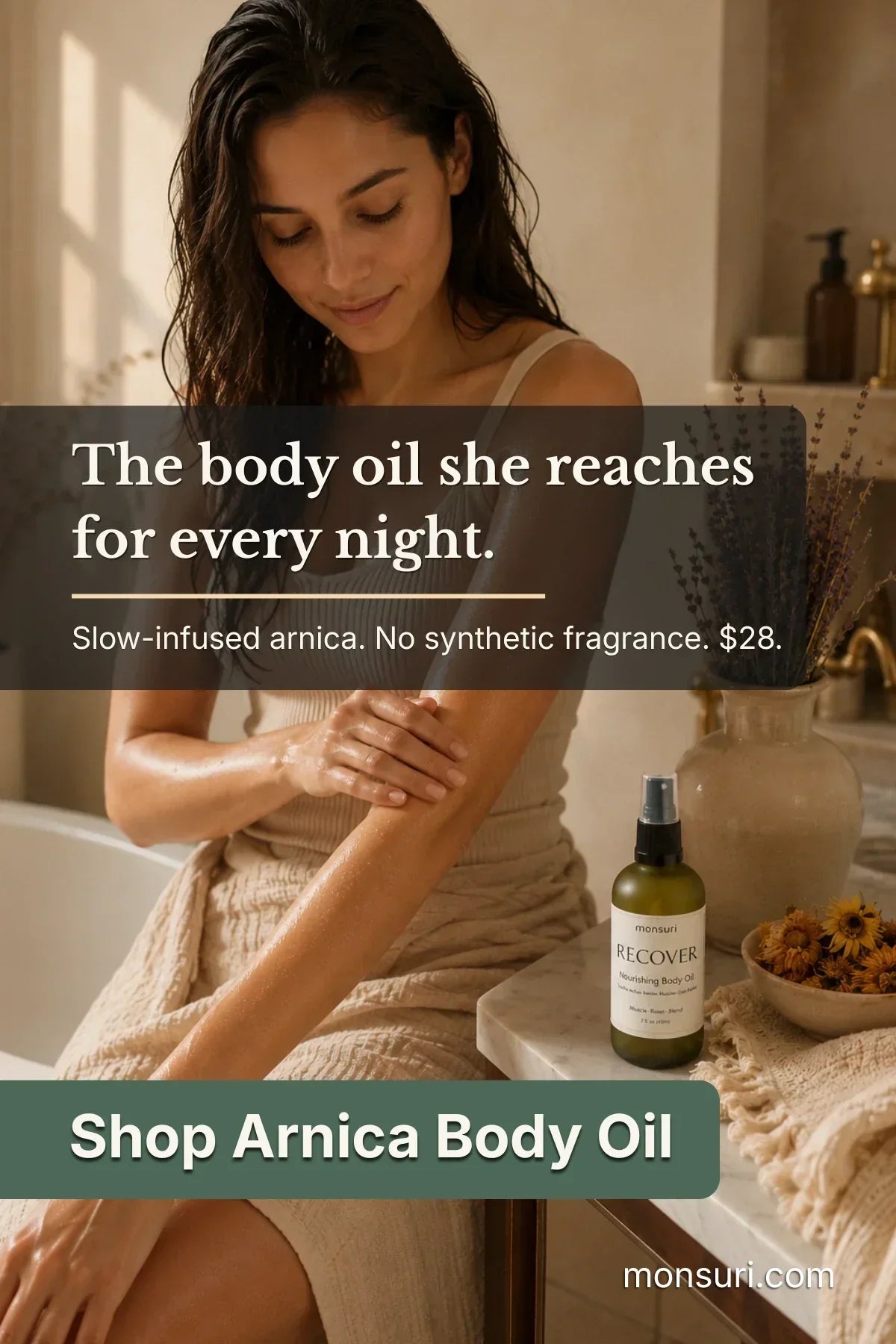 Best body oil for dry skin, Monsuri Recover Body Oil