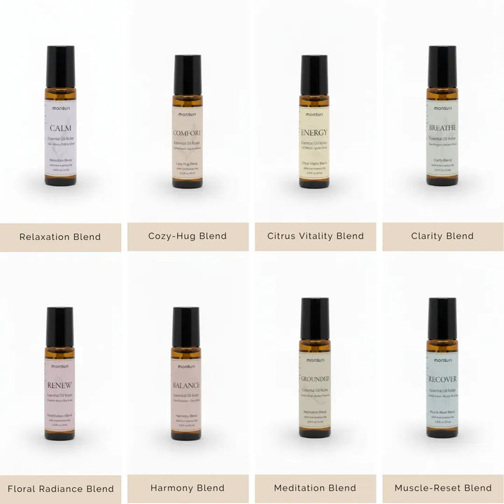 Essential Oil Roller Set - 8 Aromatherapy Blends