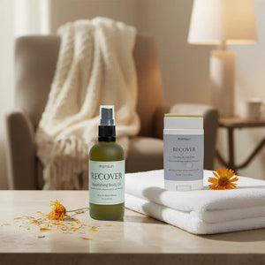 Muscle Relief Body Oil and Arnica Balm for Pain Relief.