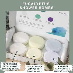 Eucalyptus Vapor Shower Steamer Gift Set for Soothing Congestion, Cold & Allergy Symptoms