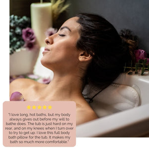 Full Body Bath Pillow with Strong Suction Cups