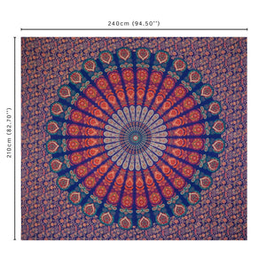 Mandala Tapestry - Blue & Red