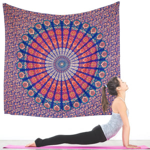 Mandala Tapestry - Blue & Red