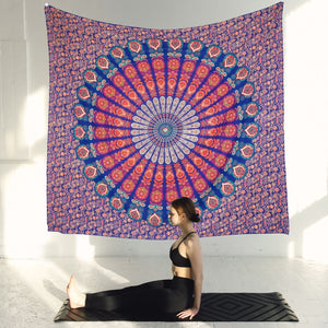 Mandala Tapestry - Blue & Red