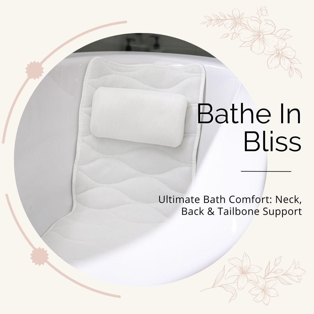 Soft, Comfortable Monsuri Bath Pillow in a Tub