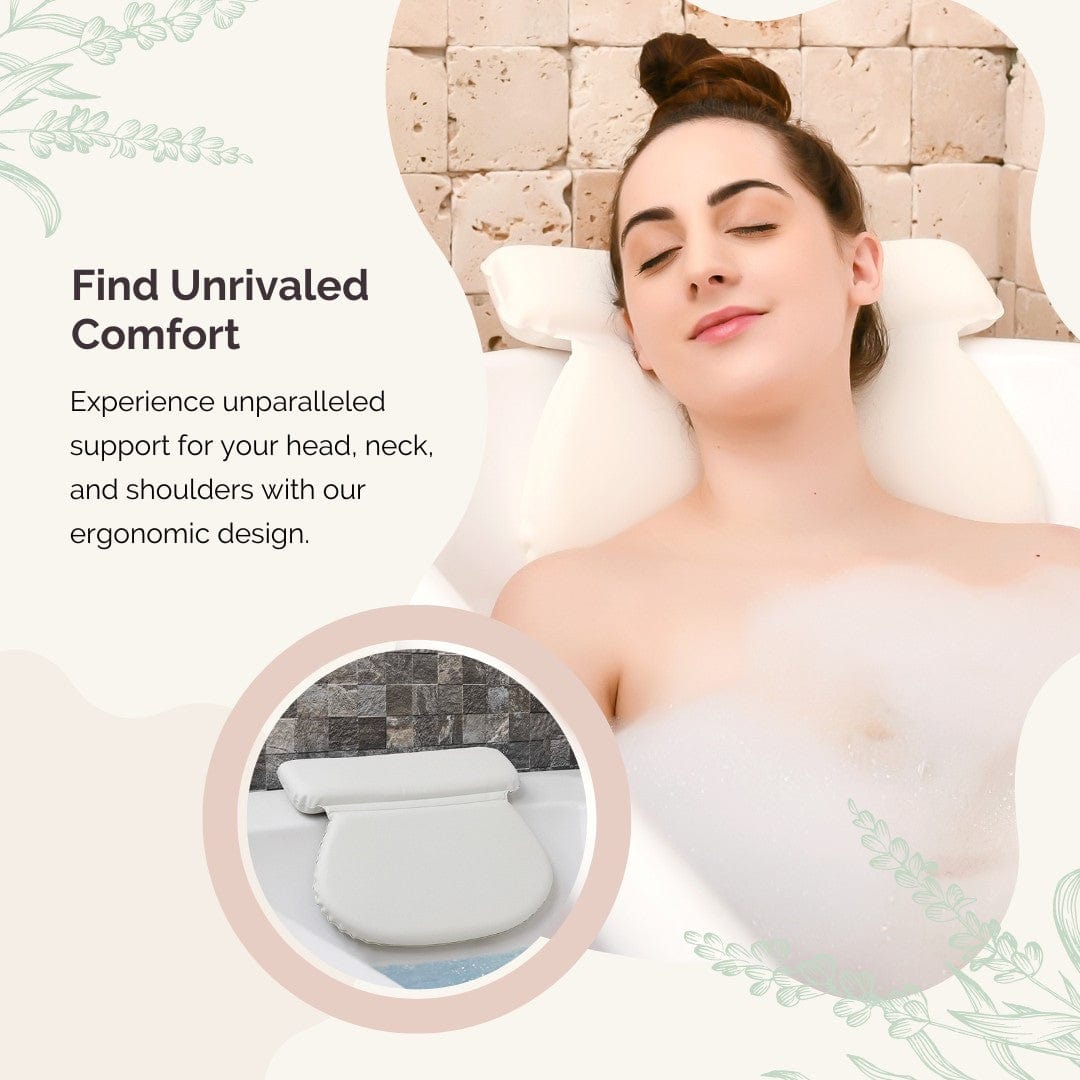 Luxury Bijou Bath Pillow by Monsuri with head and neck support