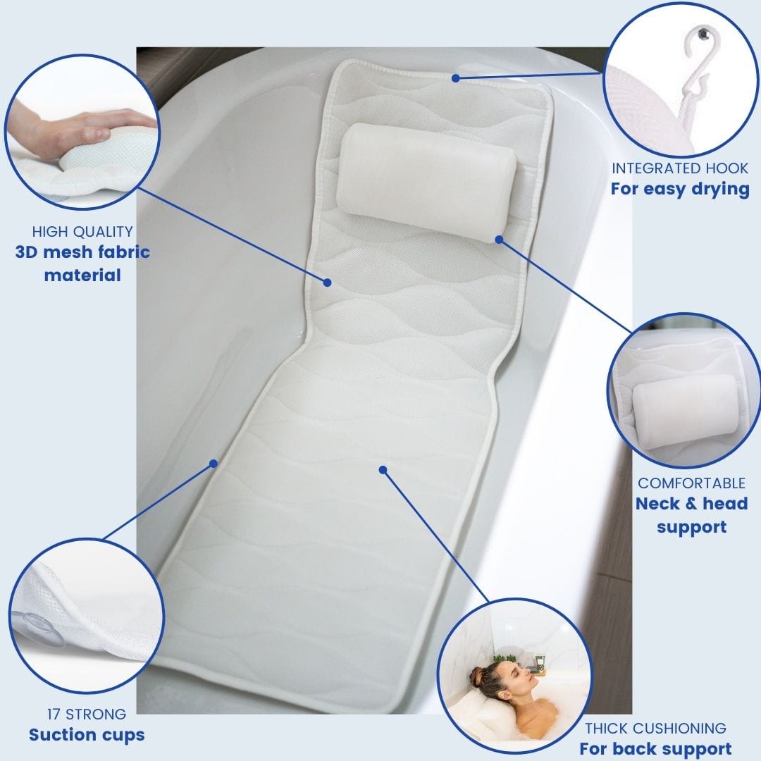 Full Body Bath Pillow for Ultimate Relaxation Monsuri