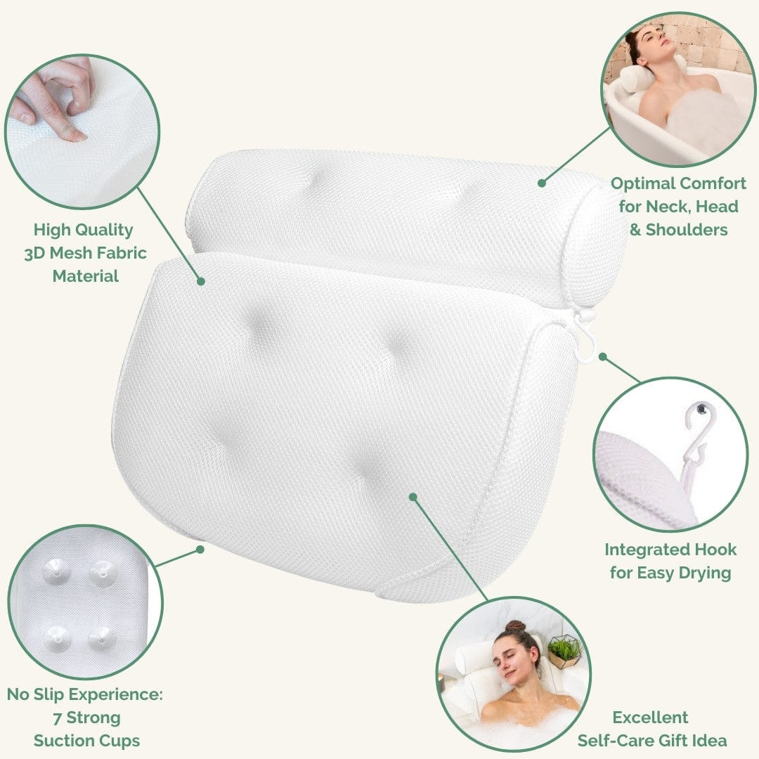 Monsuri Full Body Bath Pillow Ultimate Bathtub Pillow for Neck, Back & Full  Body Support Luxurious Spa Experience at Home 