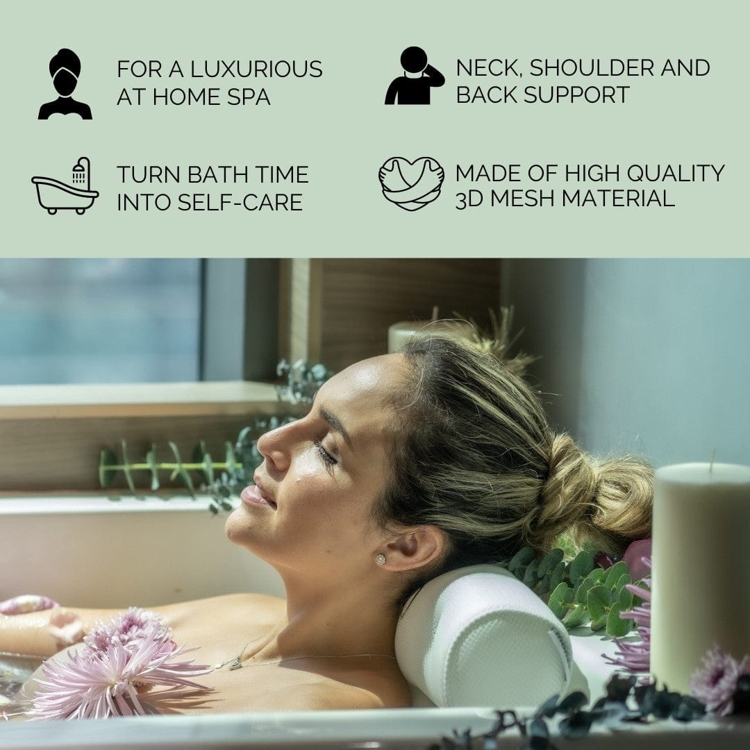 Spa-like bath experience with Monsuri Bath Pillow
