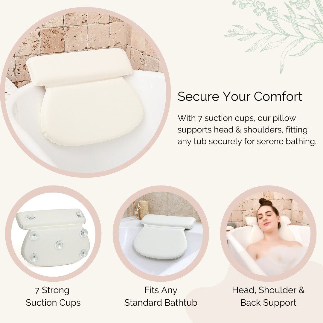 Premium quality bath pillow by Monsuri for a tranquil bathing experience