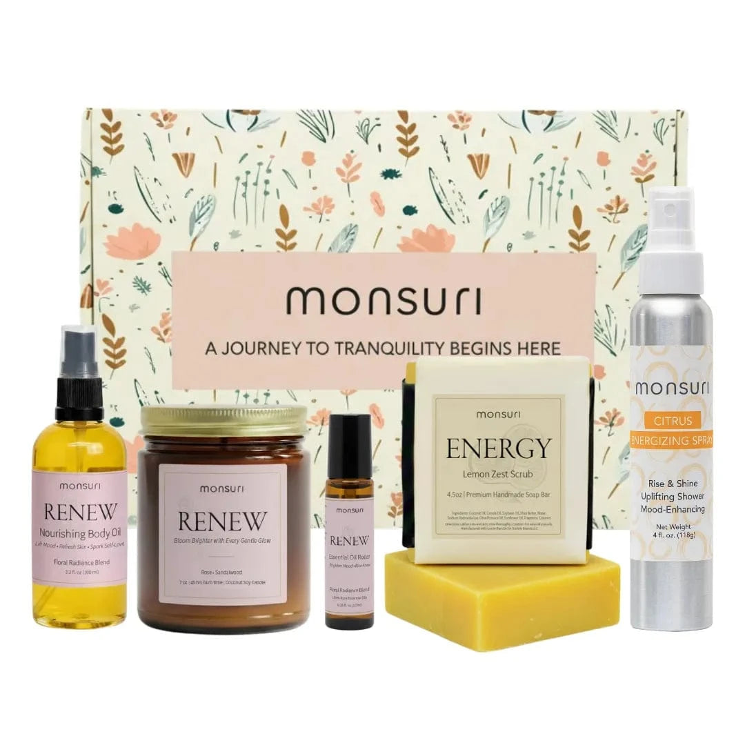 Best bridesmaid gifts luxury spa set rose sandalwood candle citrus shower mist lemon soap body oil wedding day prep