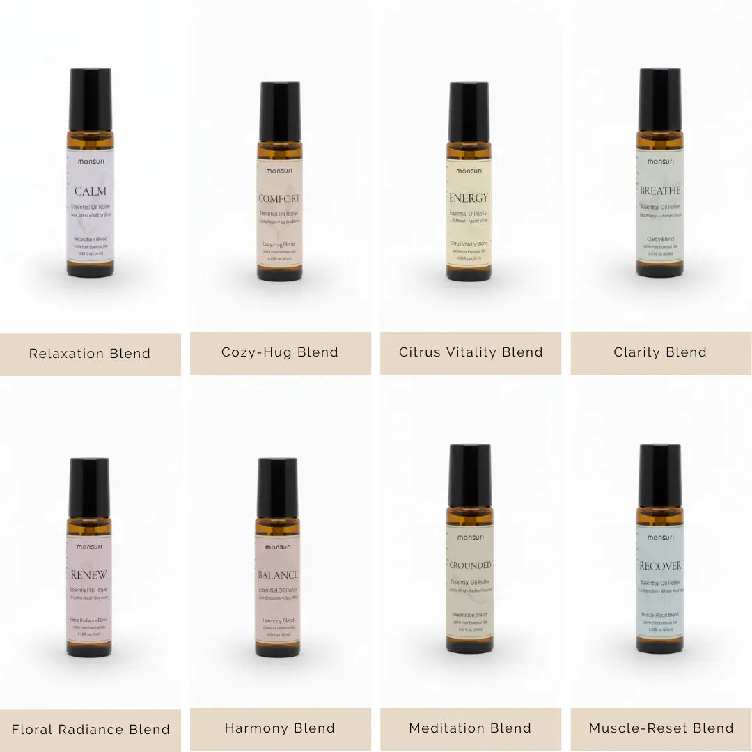 Essential Oil Roller Set - 8 Aromatherapy Blends