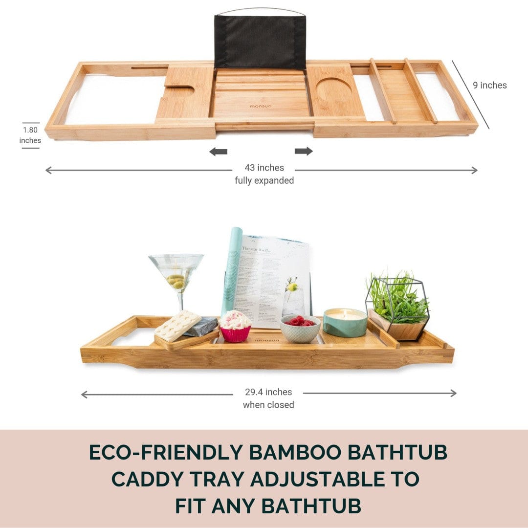 Monsuri's Bath Pillow & Tray Caddy | Luxury Bath Accessories