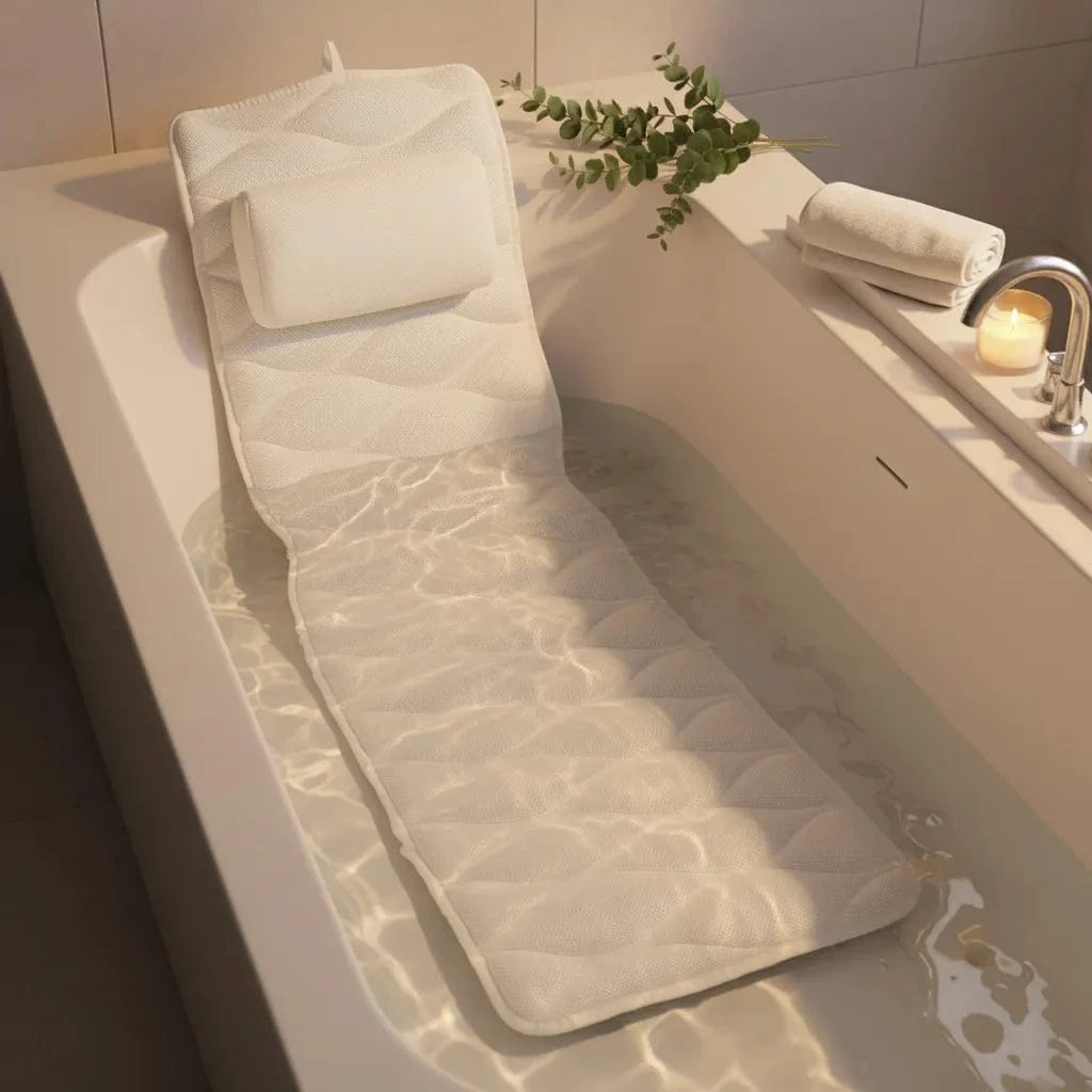 Full Body Bath Pillow for Women - Self Care Gifts for a Home Spa Relaxing Bath 