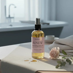 Rose Body Oil for Women Self Care. Self-Love Massage Product.
