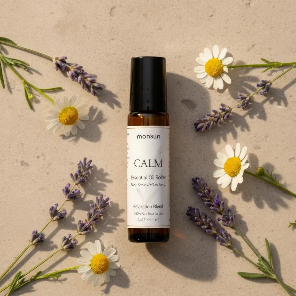 Calming essential oil roller with proven lavender aromatherapy benefits