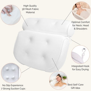 Bathtub Pillow for Tub Features for a Relaxing At Home Spa.