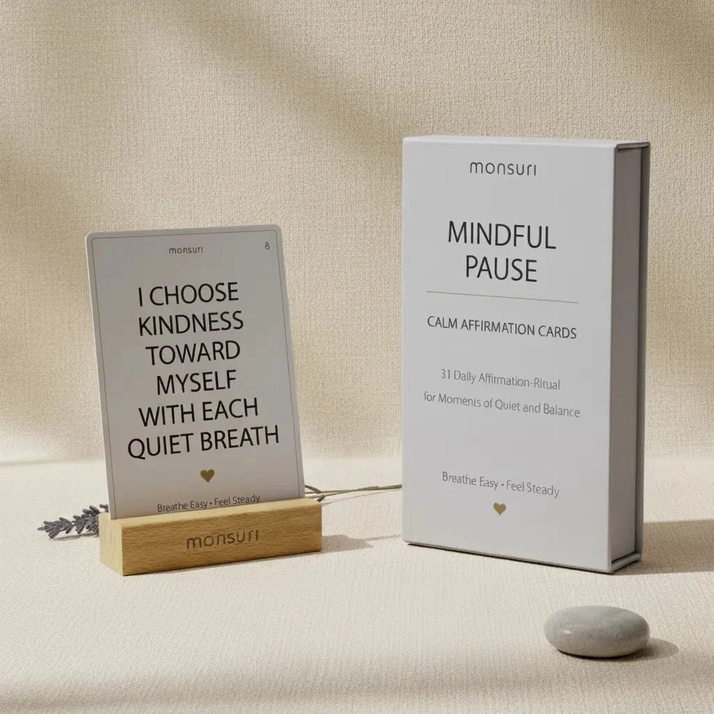 Mindful Pause mindful affirmation cards for women for managing anxiety, calming stress and tension relief.