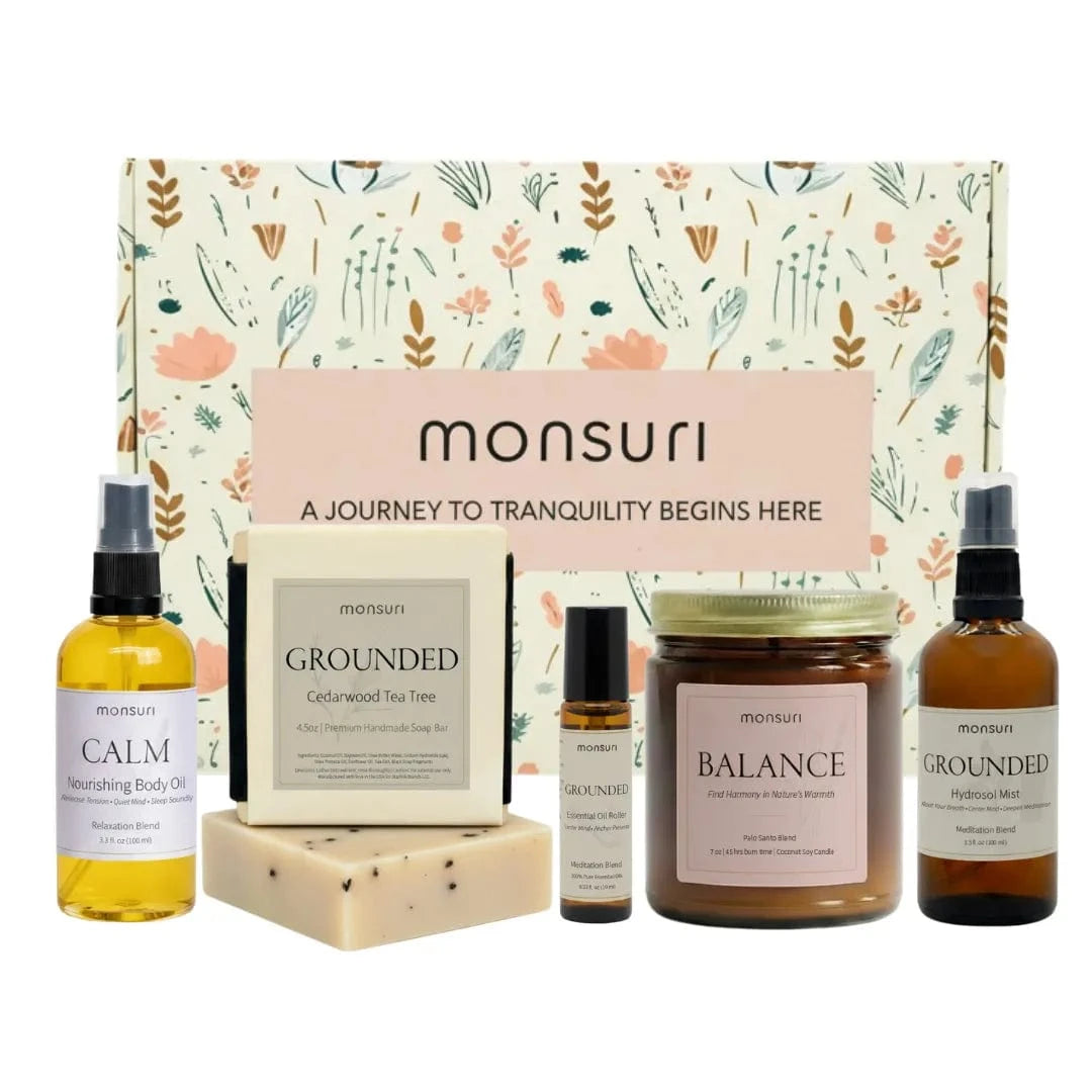 Mindfulness ritual self care kit with palo santo candle meditation gifts