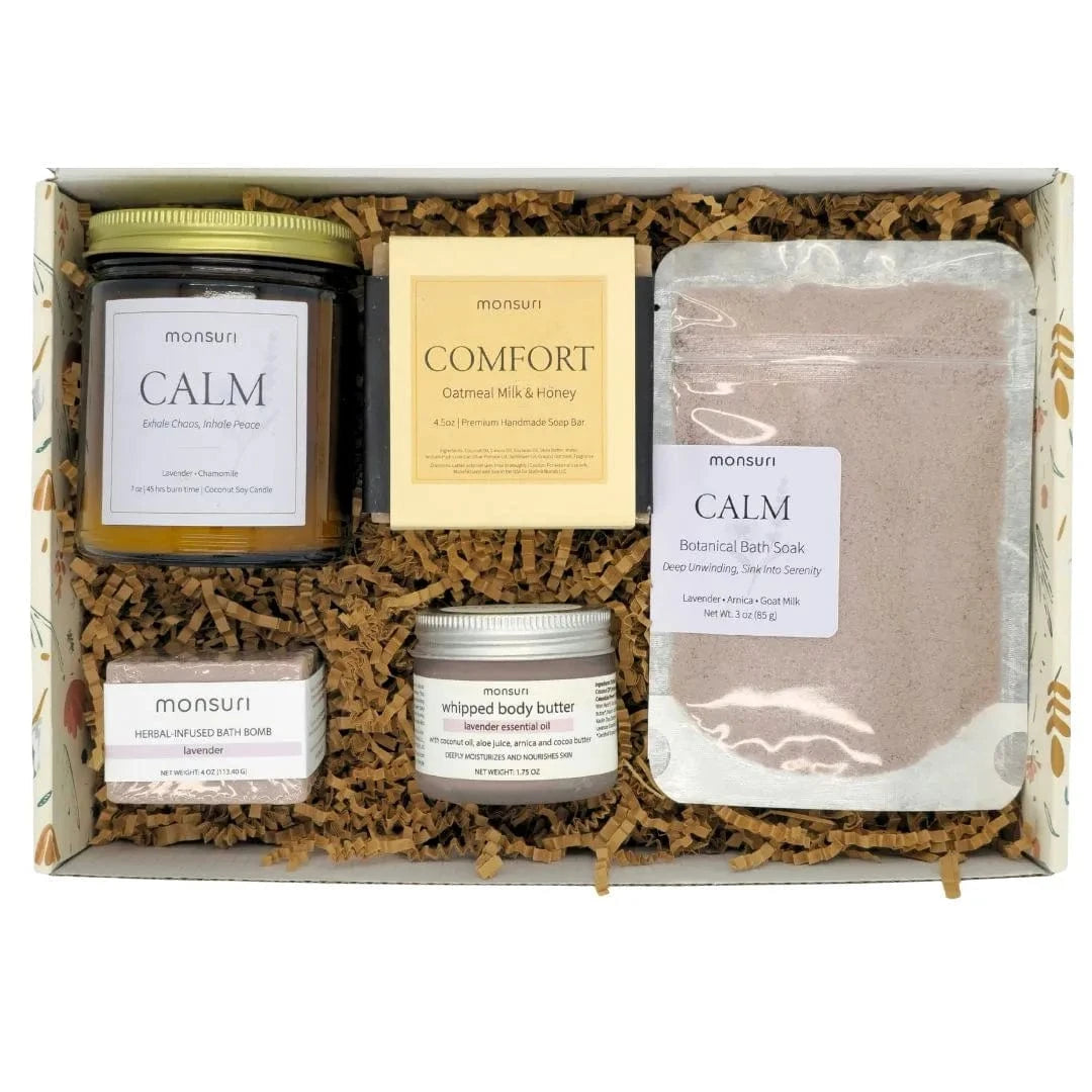 Mom enjoying calming bath with self care gifts for women creating peaceful evening wind-down ritual