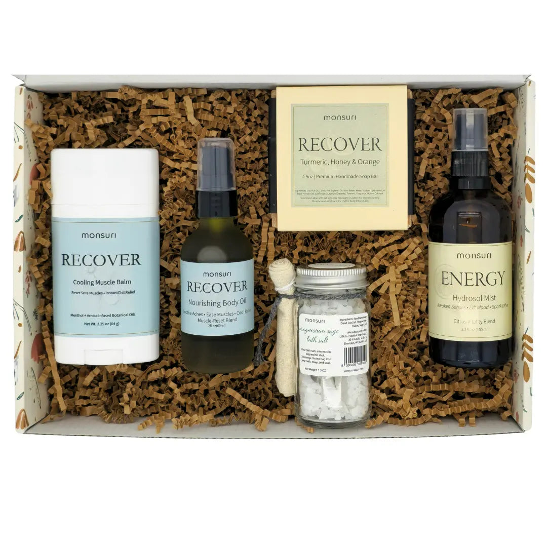 muscle recovery gift set for sore muscles and post workout