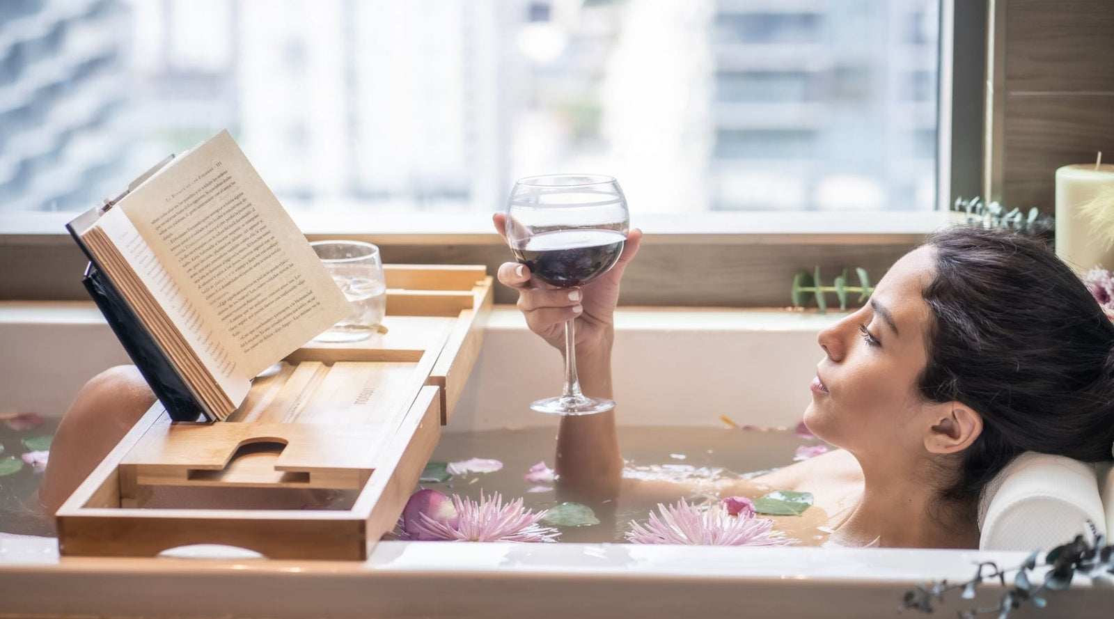 Bamboo Bath Caddy  Girl on the Go Wellness Spa