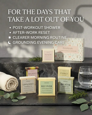 For the days that take a lot out of you — post-workout, after-work reset, and grounding evening bars in the Rise & Recover set.