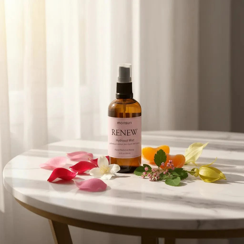 Premium Rose Hydrosol and Ylang Ylang Essential Oils Natural Ingredients.