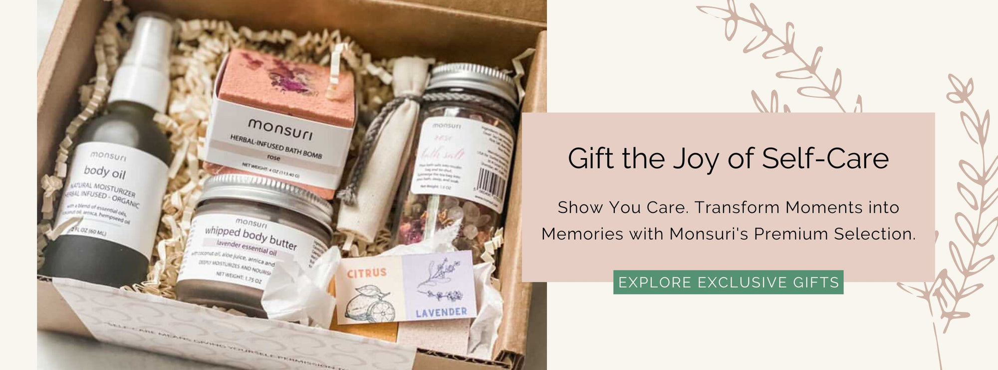 Thoughtful Self-Care Gifts Collection - Premium Monsuri Products for Wellness and Relaxation