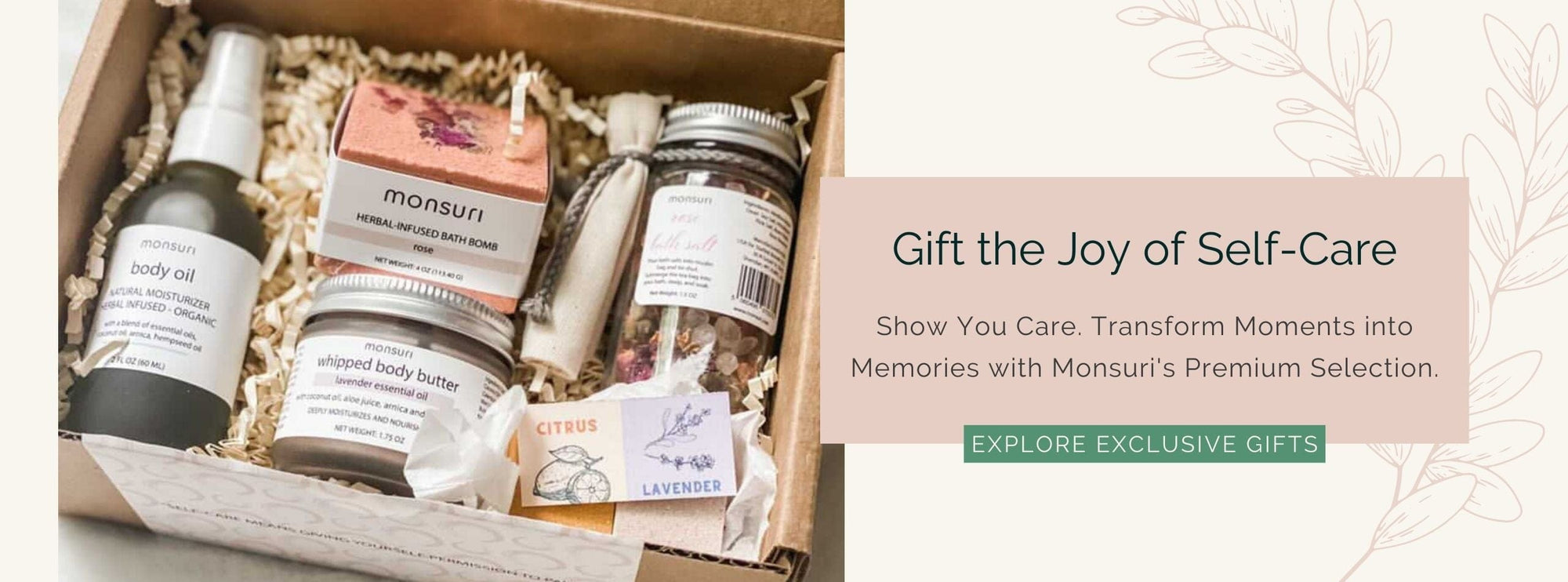 Thoughtful Self-Care Gifts Collection - Premium Monsuri Products for Wellness and Relaxation