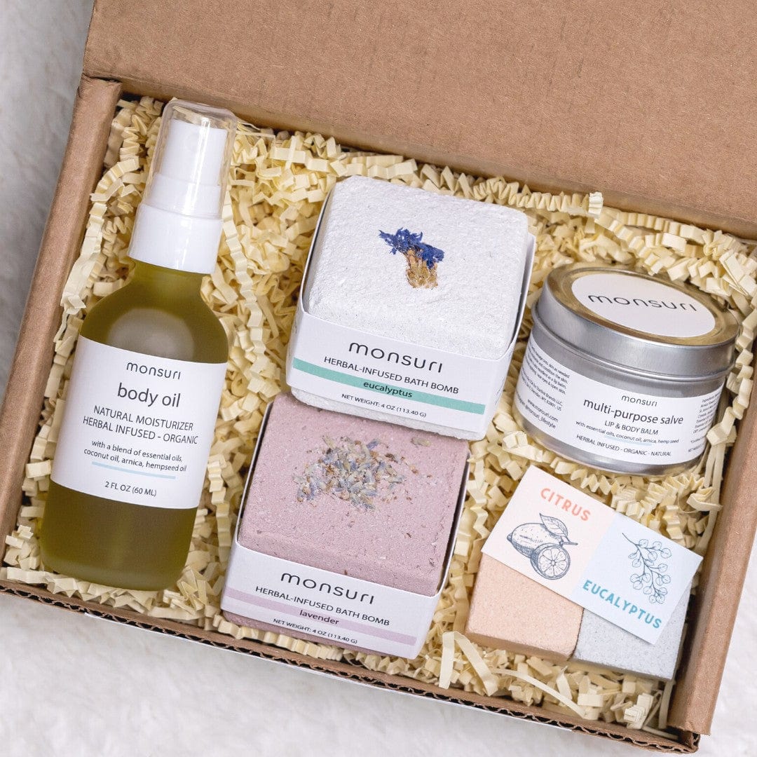 Organic Spa Gift Box, Self Care Gift, Spa Gift Basket, Large Bath