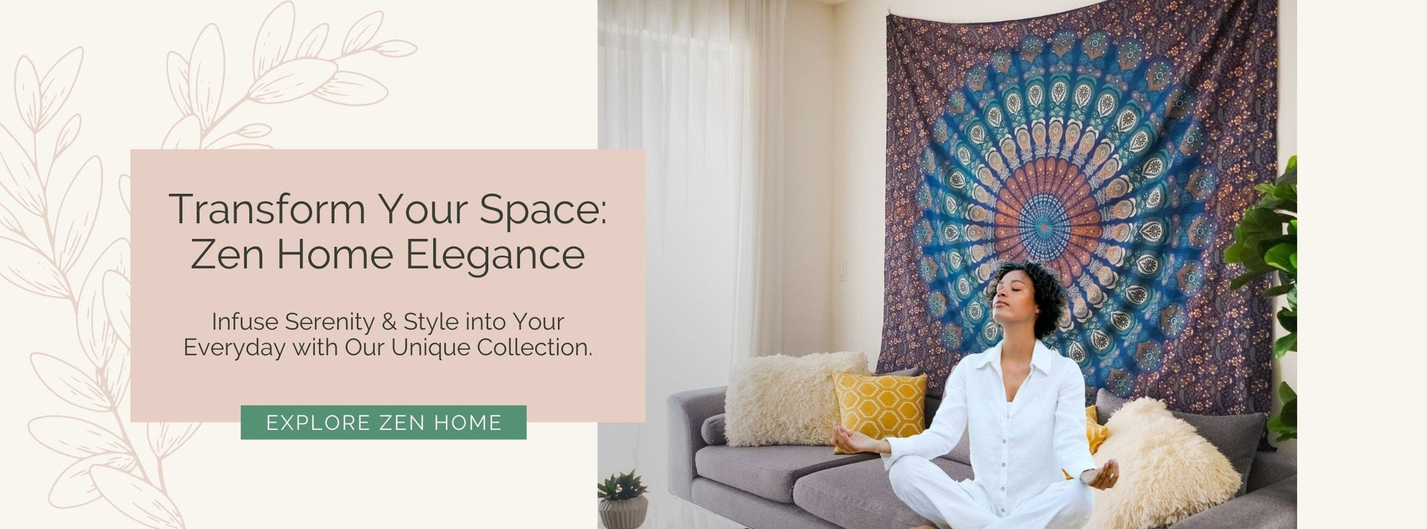 Zen Home Collection - Mandala Tapestries and Aromatherapy Sprays for a Serene Ambiance