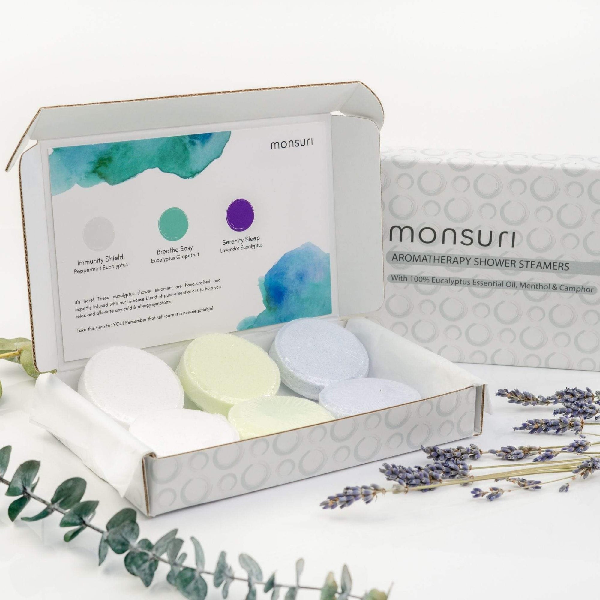 Eucalyptus Shower Steamers Set with Essential Oils - Self-Care Gift Ideas