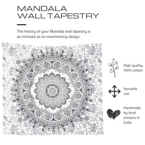 Mandala Tapestry - Black