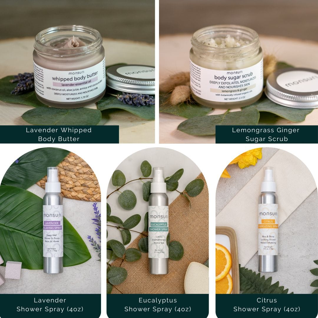 Shower Essentials Set for an At-Home Spa Experience.